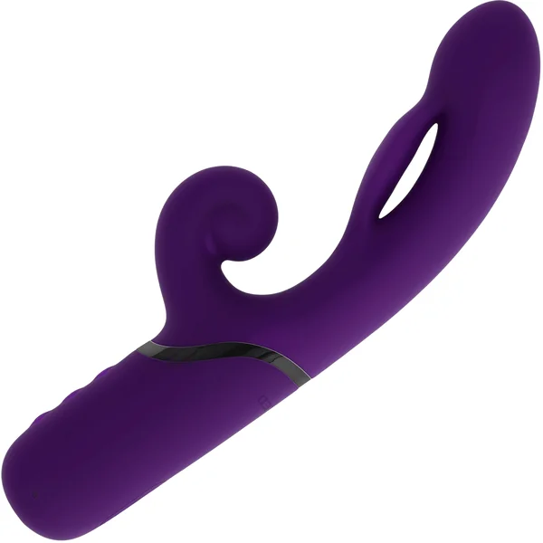 Pleasure Puff Inflating Rechargeable Silicone Rabbit Vibrator By Evolved Novelties