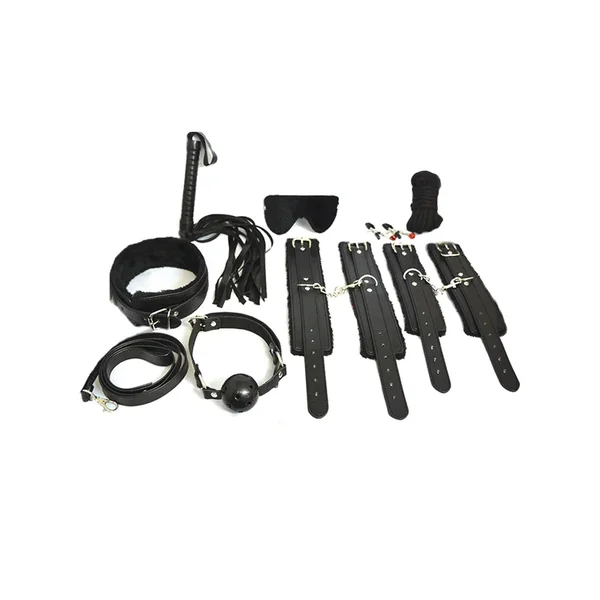 Plesur Everything Bondage 12 Piece Kit – Black