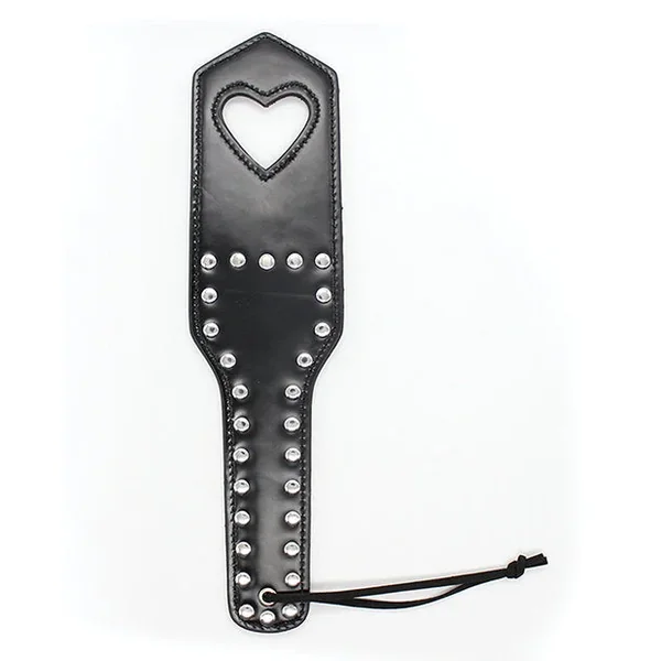 Plesur Studded Cut-Out Heart Paddle – Black