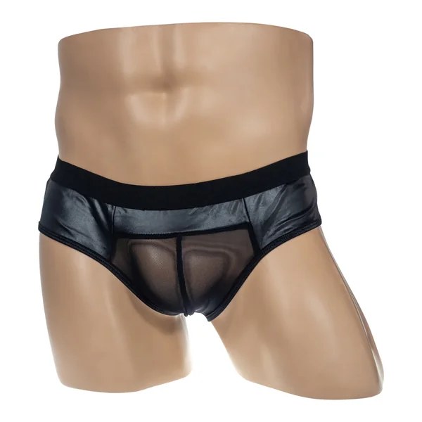 Poison Rose Men's Mesh Pouch & Wetlook Bottomless Briefs