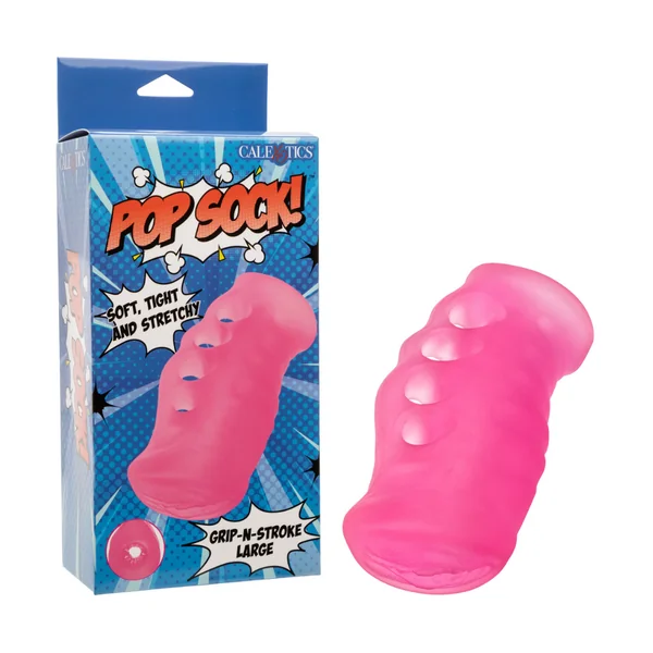 Pop Sock! Grip-N-Stroke Male Masturbator - Large Pink