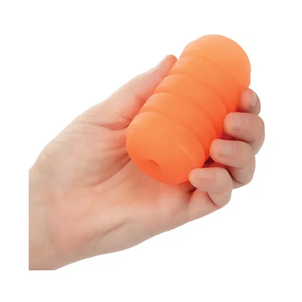 Pop Sock Ribbed Masturbator – Orange