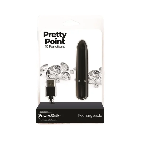 POWER BULLET PRETTY POINT 4IN 10 FUNCTION BULLET BLACK