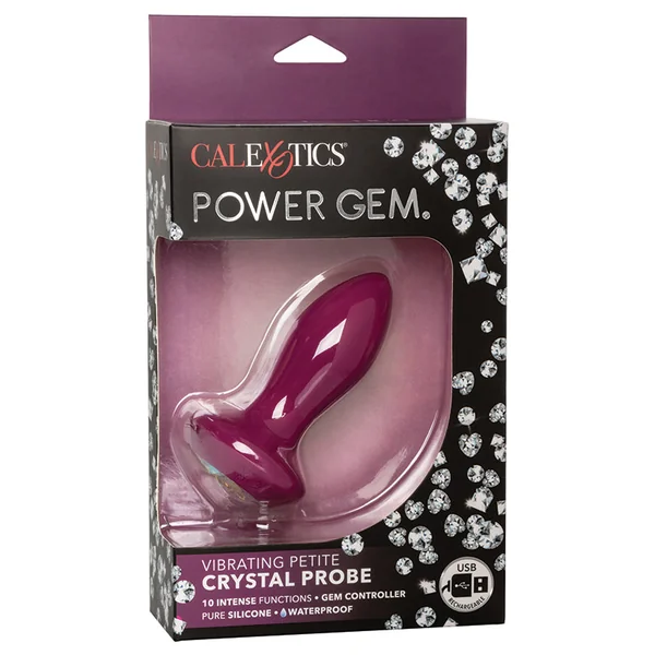 Power Gem Vibrating Petite Crystal Probe - Purple