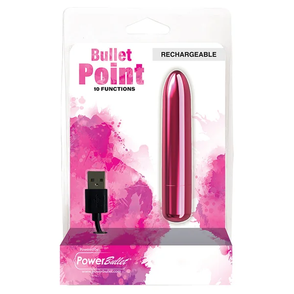 PowerBullet Bullet Point - Bullet Vibrator - USB Rechargeable - Pink