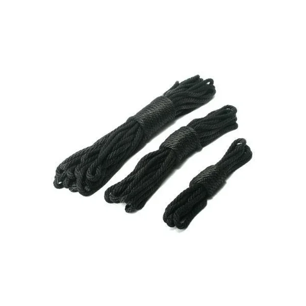 Premium Black Nylon Bondage Rope 25 Feet