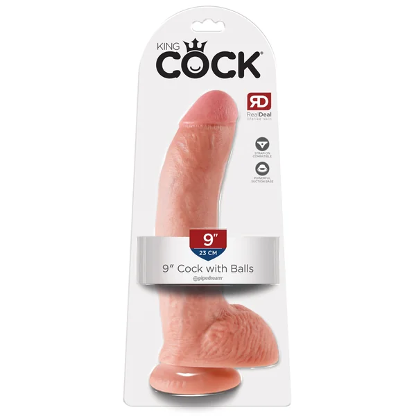 Premium King Cock 9" Cock W/balls - Flesh
