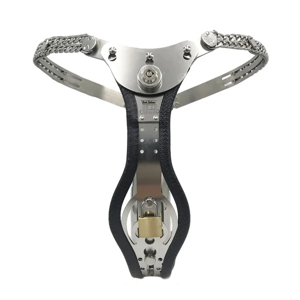 Press Lock Male Full Adjustable Stainless Steel Chastity Belt Cock Penis Cage for men