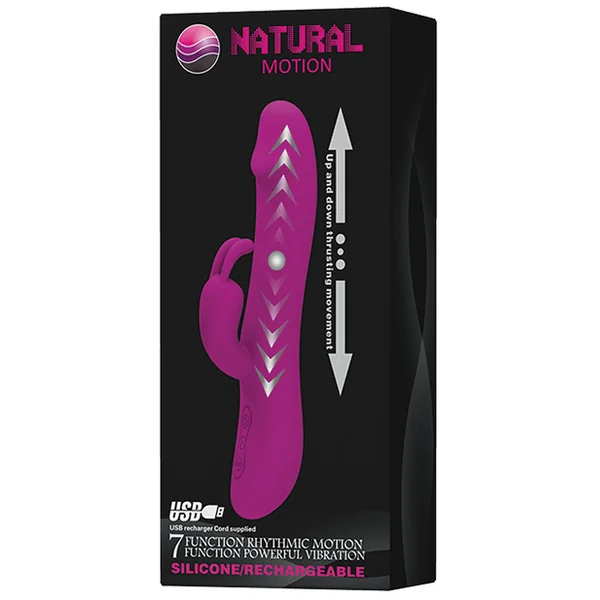 PRETTY LOVE NATURAL MOTION 7 FUNCTION RABBIT SILICONE PURPLE