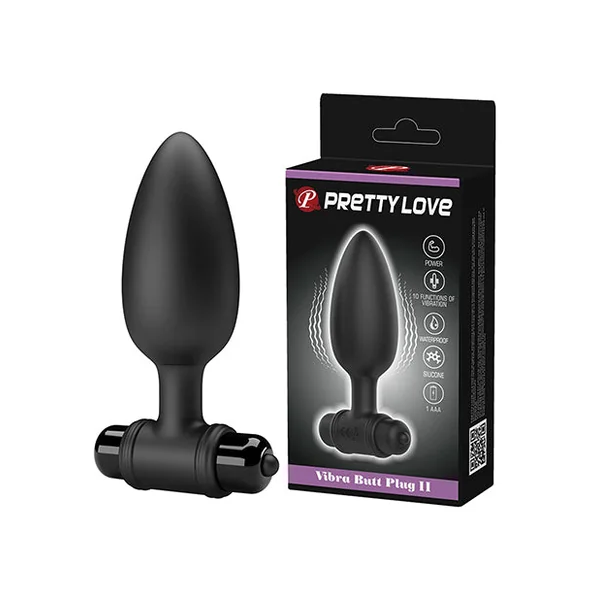 Pretty Love Vibra Butt Plug Ii - Black