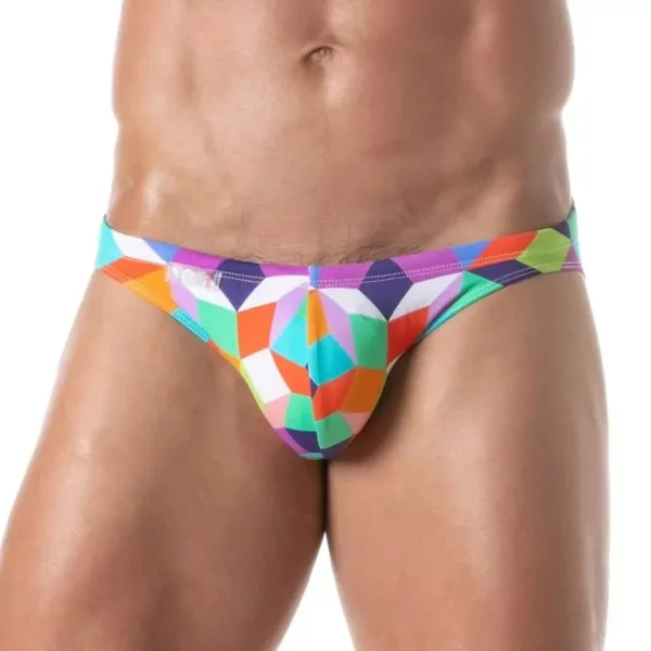 Print Swim Mini Briefs Purple – Size : L