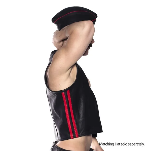 Prowler RED Waistcoat Stripe Black/Red Medium