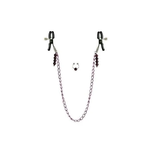 Purple Chain Nipple Clamps