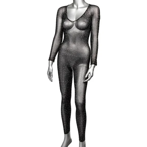 Radiance Crotchless Full Body Suit – OS – Black