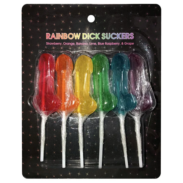 Rainbow Dicks Candy Suckers 6pk by Kheper Games