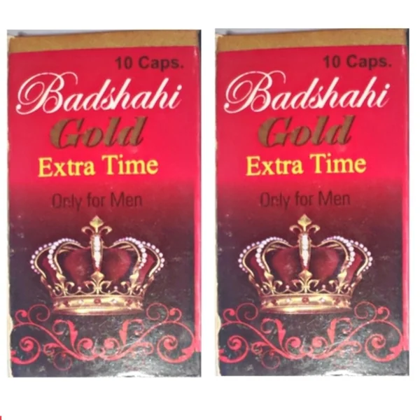 RANA HERBALS BADSHAHI GOLD EXTRA TIME CAPSULES (Pack Of 2) (10 Capsules Each)