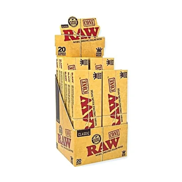 Raw Classic Cones King Size 20CT 12 Per Display