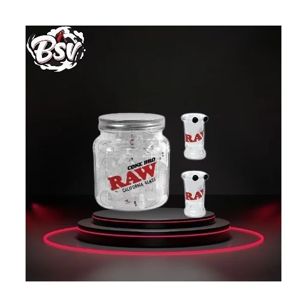 Raw Cone Bro Glass Tip Jar 30ct