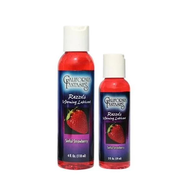 Razzels Warming Lubricant - Sinful Strawberry - 2 Oz. Bottle