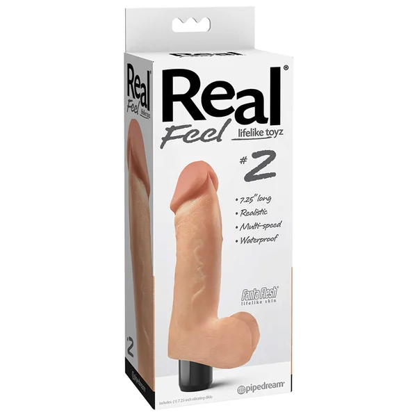 Real Feel No. 2 Vibrating Dildo - Light 7.25"