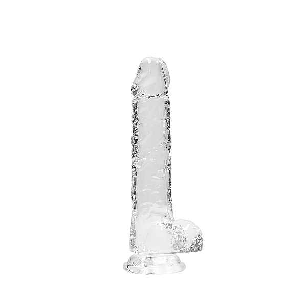 REALROCK 8IN REALISTIC DILDO W/ BALLS CRYSTAL CLEAR