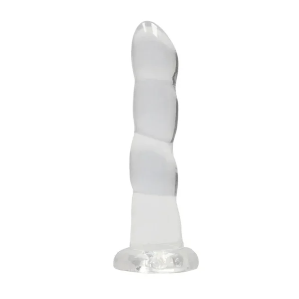 RealRock Crystal Clear Non Realistic Dildo with Suction Cup 7in – Clear