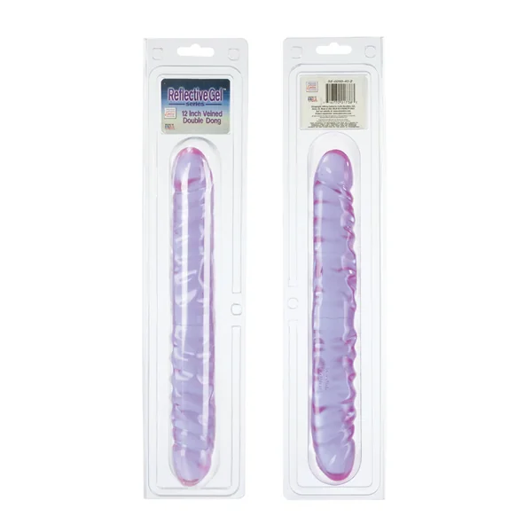 REFLECTIVE GEL VEINED DOUBLE DONG 12IN