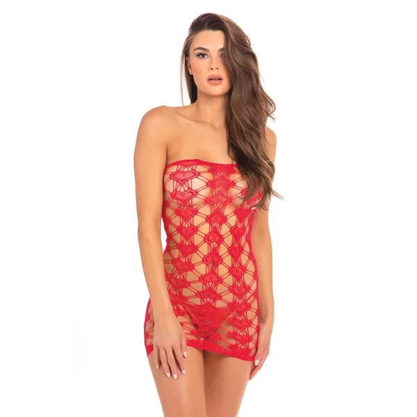 Rene Rofe Queen of Hearts Tube Dress Red O/S