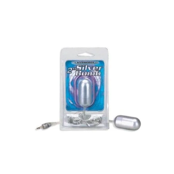 Replacement Vibrating Egg - Silver Bomb 2" | Wire Controller Compatible