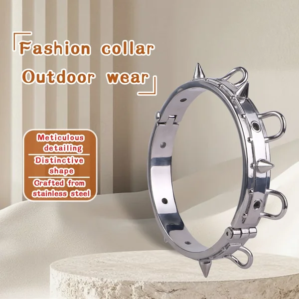 Restraint Stainless Steel Traction Collar Set – Control Sex Toy for Couples Erotic Play