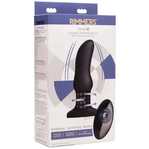 Rimmers Model M Curved Rimming Plug with Remote Control