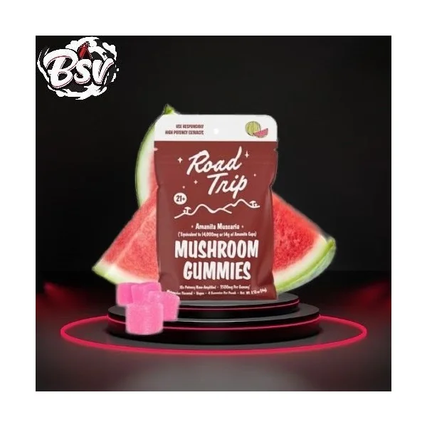 Road Trip Amanita Blend Mushroom Gummies Watermelon