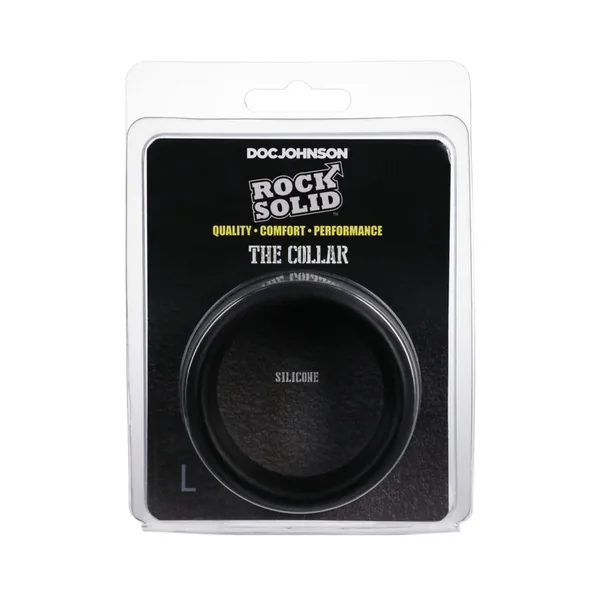 Rock Solid Silicone Black C Ring, Large (2in) in a Clamshell