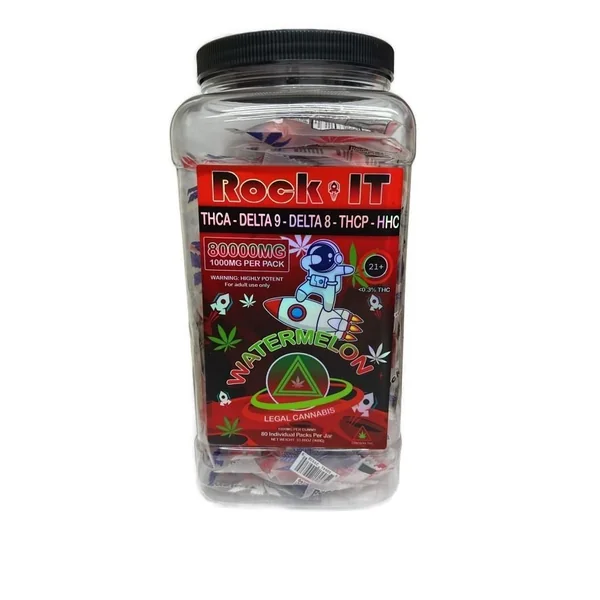 Rock-it Gummies 80000mg/jar 80pc Watermelon