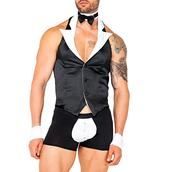 Roma Butler Beefcake Costume With Backless Tuxedo Vest
