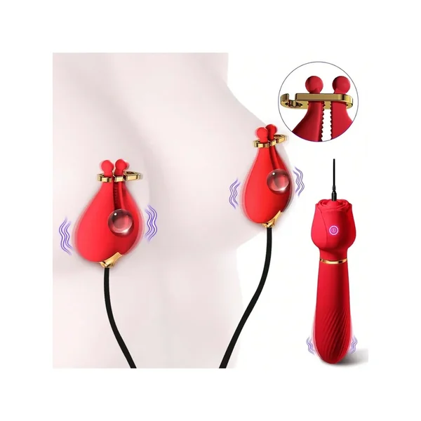 Rose Vibrator Nipple Clitoral Sex Toys