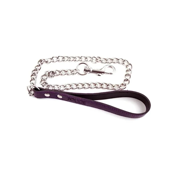 Rouge Leather Lead Chain Purple