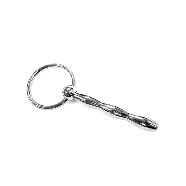 Rouge Stainless Steel Ribbed Urethral Plug W-ring