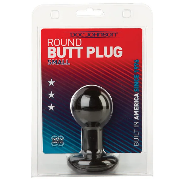 Round Butt Plug - Black