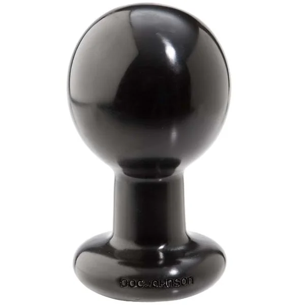 ROUND BUTT PLUG LARGE BLACK