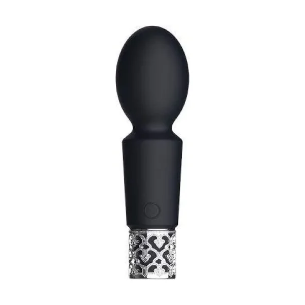 Royal Gems Brilliant Mini Wand 10 Speed Vibrator Black