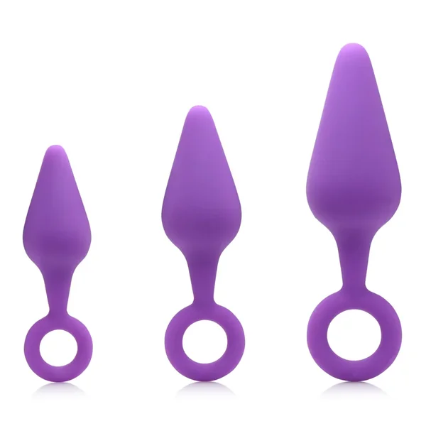 Rump Ringers 3 Piece Silicone Anal Plug Set – Purple