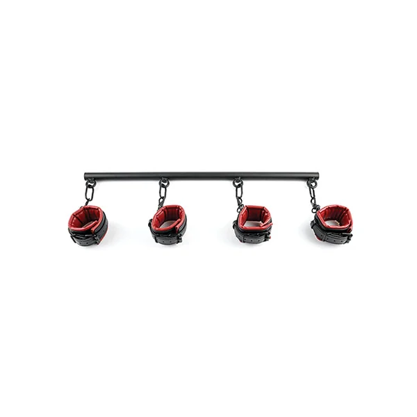 Saffron Spreader Bar & Cuff Set - Red-black