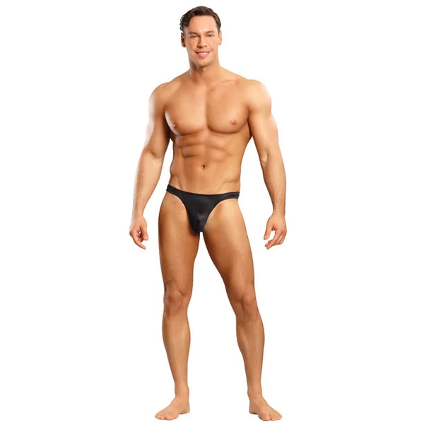 Satin Bong Thong Black L-xl