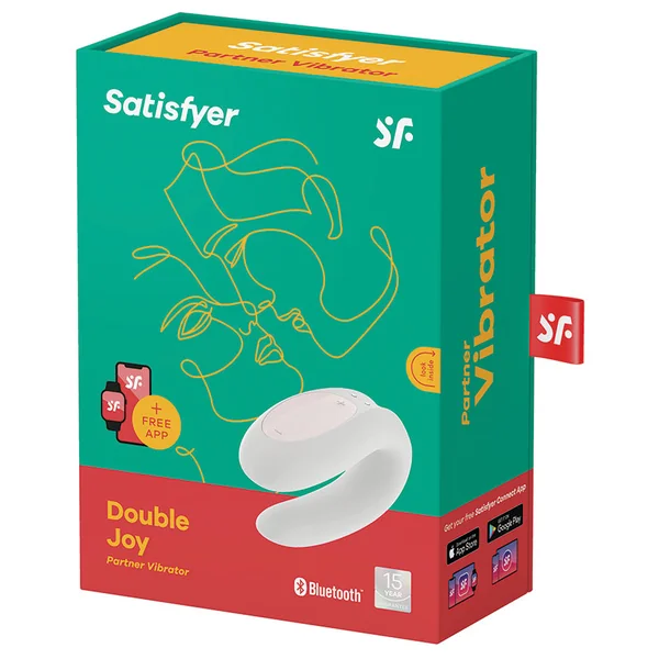 Satisfyer Double Joy Connect App Partner Vibrator - White