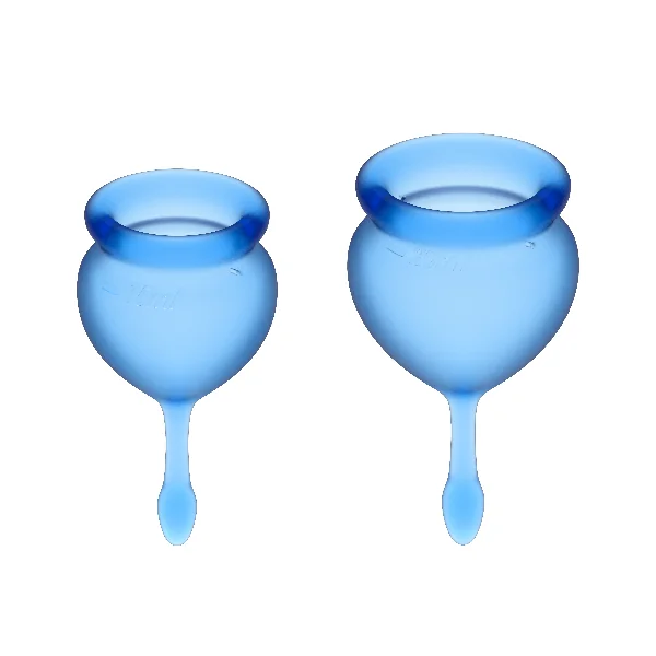 SATISFYER - FEEL GOOD MENSTRUAL CUP DARK BLUE 15 + 20 ML
