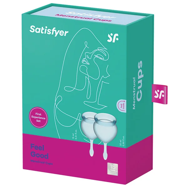 Satisfyer Feel Good Menstrual Cups - Light Blue