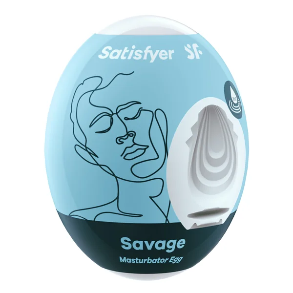 Satisfyer Masturbator Egg - Savage - Blue