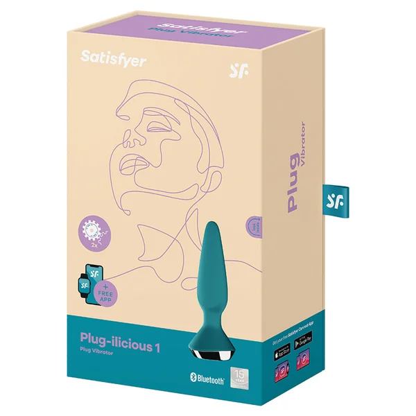 Satisfyer Plug-ilicious 1 Connect App Plug Vibrator - Green
