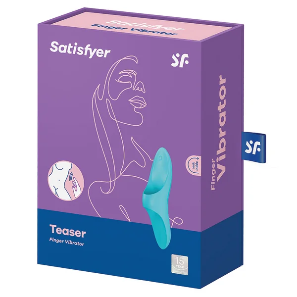 Satisfyer Teaser Finger Vibrator - Light Blue